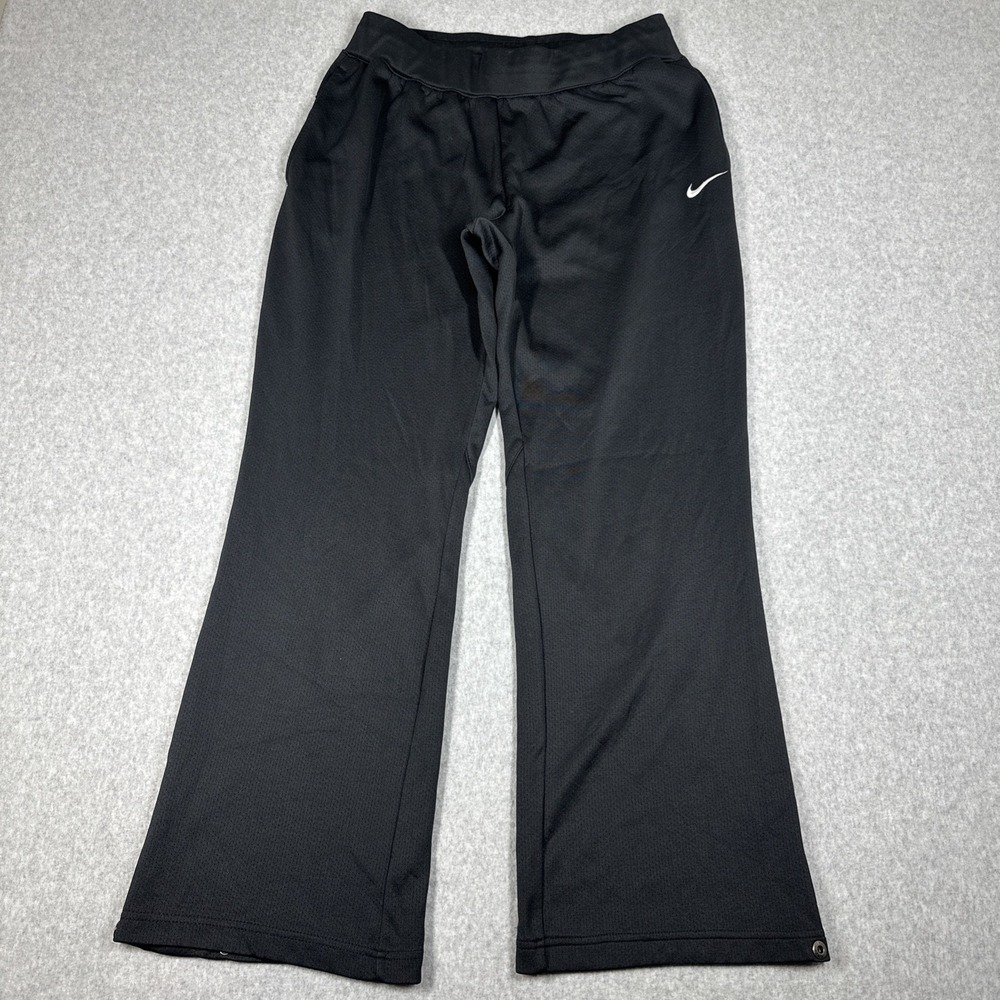 Nike Y2K Team Road Trip Snap Cuff Women's M‎ 6-10 Black Pants Wide Leg 227029